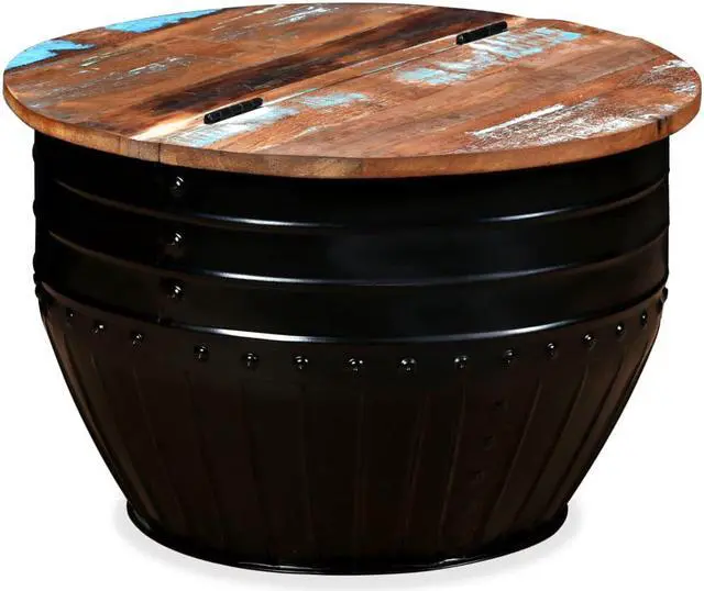 Alt view image 2 of 11 - vidaXL Coffee Table Set 2 Piece Bowl-shaped End Table Solid Wood Reclaimed