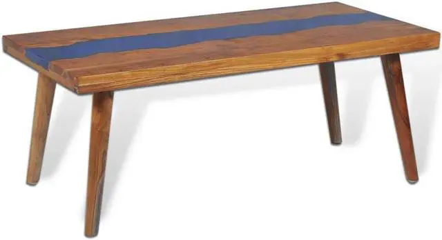 Alt view image 5 of 11 - vidaXL Coffee Table Round End Side Table Living Room Furniture Teak Resin