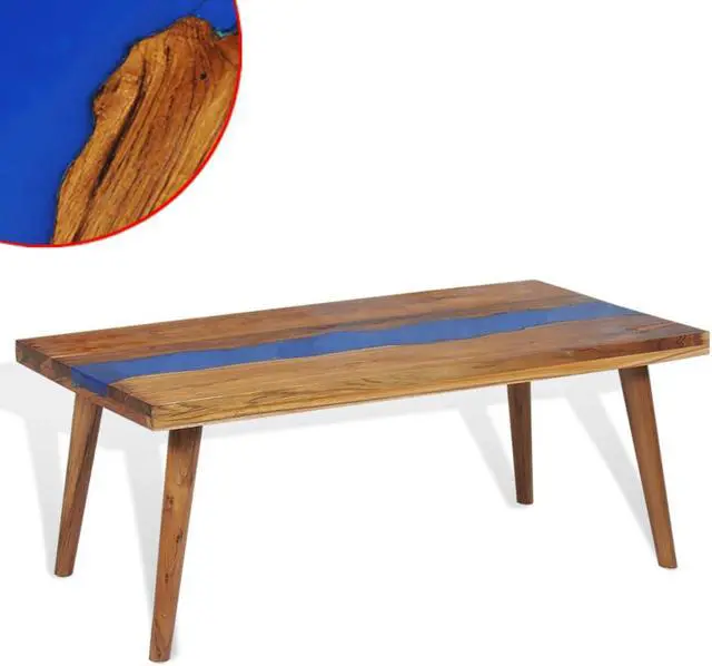 Alt view image 2 of 11 - vidaXL Coffee Table Round End Side Table Living Room Furniture Teak Resin