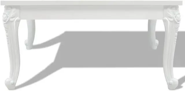 Alt view image 8 of 14 - vidaXL Coffee Table End Table with Plastic Legs Side Table High Gloss White
