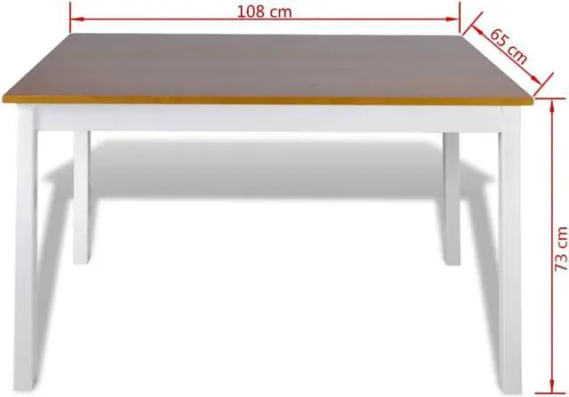 Alt view image 5 of 13 - vidaXL Kitchen Dining Set Brown Wooden Furniture Lacquered Table and 4 Chairs