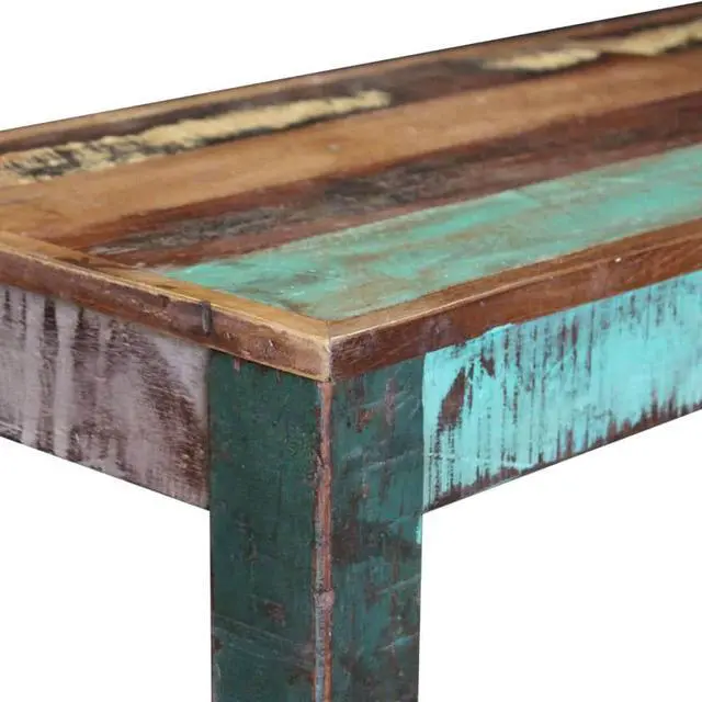 Alt view image 7 of 12 - vidaXL Bench Solid Reclaimed Wood Dining Seats Outdoor Home Hall Chair Lounge