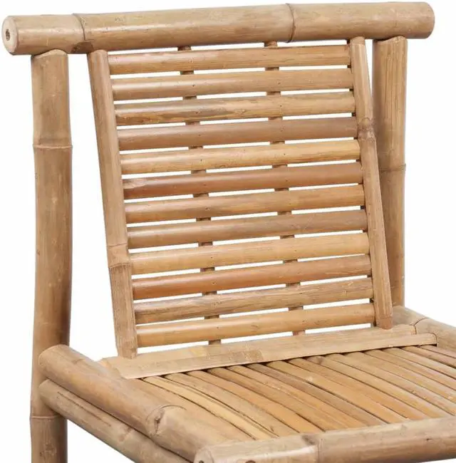 Alt view image 9 of 16 - vidaXL Bar Stools 2 pcs Bamboo