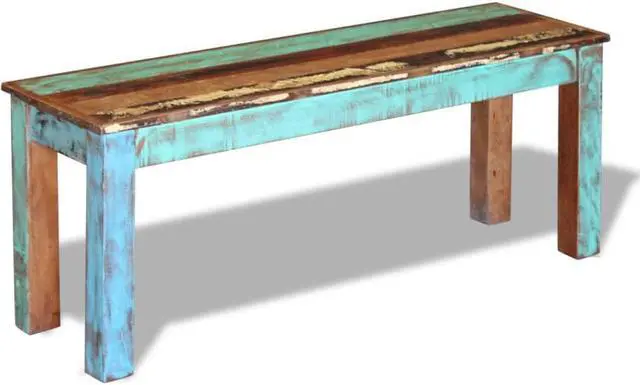 Alt view image 5 of 12 - vidaXL Bench Solid Reclaimed Wood Dining Seats Outdoor Home Hall Chair Lounge