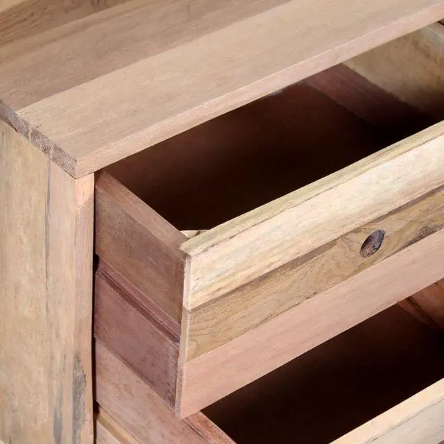 Alt view image 2 of 13 - vidaXL Cabinet Drawer Dresser Side End Table for Bedroom Solid Reclaimed Wood