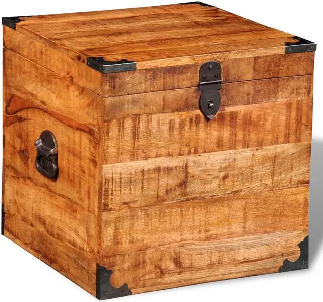 Alt view image 3 of 11 - vidaXL Storage Cabinet Wooden Tool Chest with Locking System Rough Mango Wood