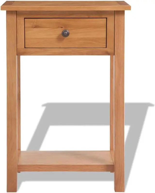 Alt view image 13 of 14 - vidaXL Console Table Hallway Table Accent Table Entryway Table Solid Wood Oak