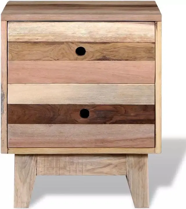 Alt view image 5 of 13 - vidaXL Cabinet Drawer Dresser Side End Table for Bedroom Solid Reclaimed Wood
