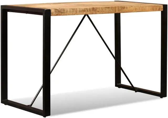 Alt view image 15 of 19 - vidaXL Dining Table Solid Rough Mango Wood Vintage 47.2" Kitchen Dining Room