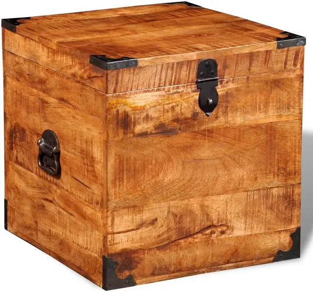 Alt view image 6 of 11 - vidaXL Storage Cabinet Wooden Tool Chest with Locking System Rough Mango Wood