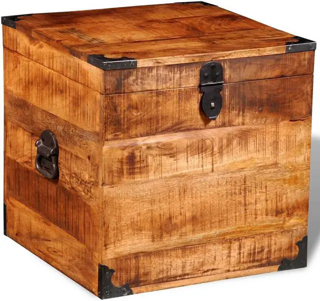 Alt view image 5 of 11 - vidaXL Storage Cabinet Wooden Tool Chest with Locking System Rough Mango Wood