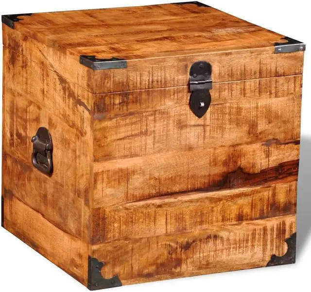 Main image of vidaXL Storage Cabinet Wooden Tool Chest with Locking System Rough Mango Wood