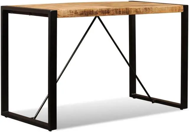 Alt view image 17 of 19 - vidaXL Dining Table Solid Rough Mango Wood Vintage 47.2" Kitchen Dining Room