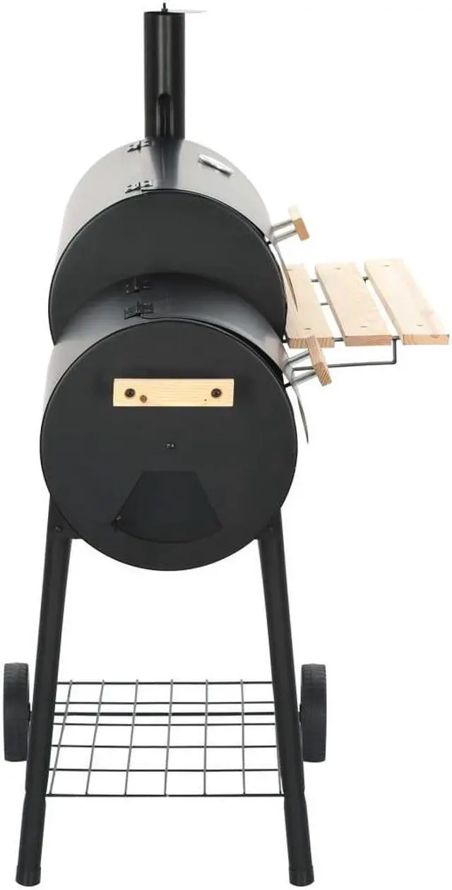 Alt view image 4 of 11 - vidaXL Charcoal Barbecue Smoker Charcoal Grill BBQ Grill for Camping Picnic