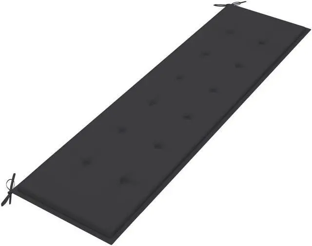 Alt view image 3 of 13 - vidaXL Bench Cushion Water Repellent Garden Cushion Anthracite Oxford Fabric