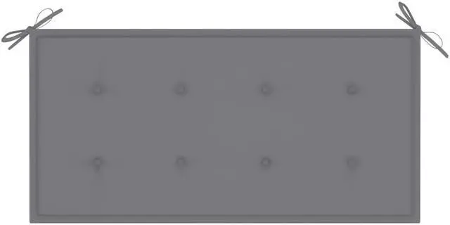 Alt view image 2 of 14 - vidaXL Garden Bench Cushion Grey 100x50x4 cm Oxford Fabric