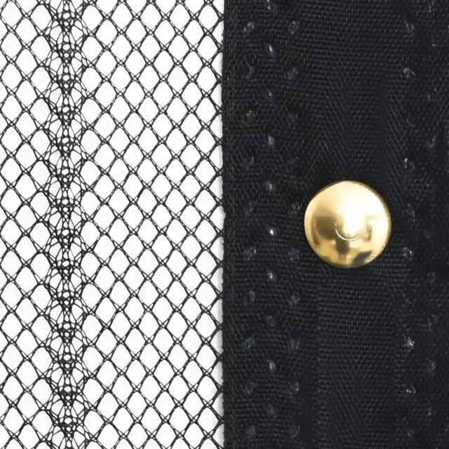 Alt view image 8 of 10 - vidaXL Insect Door Curtains 2 pcs 82.7"x39.4" Magnet Black