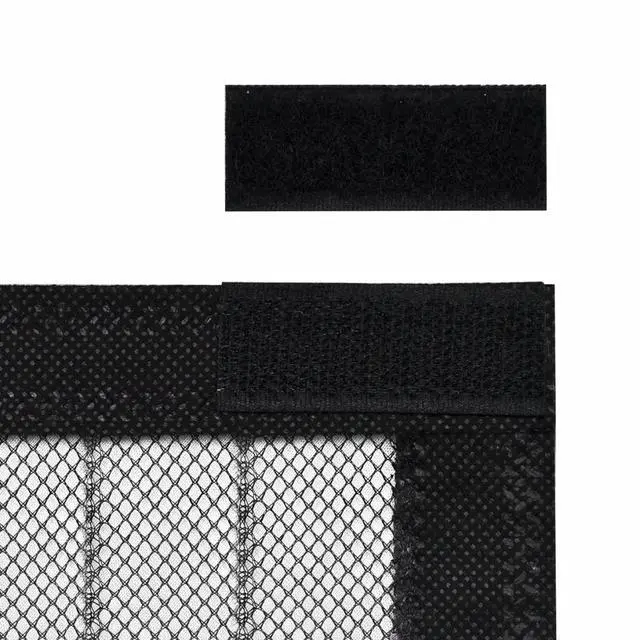 Alt view image 7 of 10 - vidaXL Insect Door Curtains 2 pcs 82.7"x39.4" Magnet Black