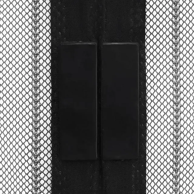 Alt view image 6 of 10 - vidaXL Insect Door Curtains 2 pcs 82.7"x39.4" Magnet Black