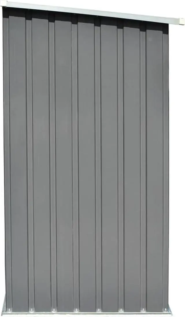 Alt view image 5 of 11 - vidaXL Firewood Rack Log Storage Holder Stand with Roof Galvanized Steel 64.2"