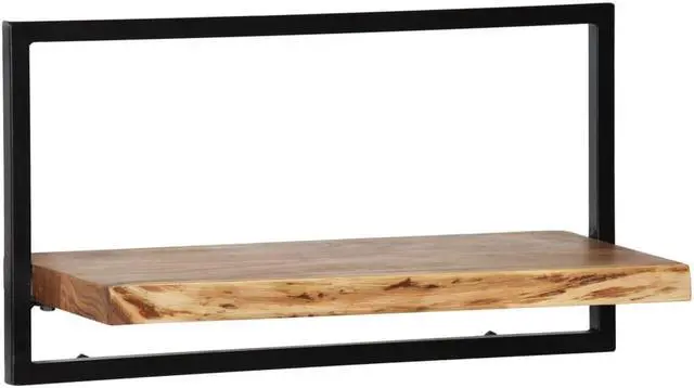 Alt view image 5 of 14 - vidaXL Wall Shelves Floating Shelves Display Shelves 5 pcs Solid Wood and Steel