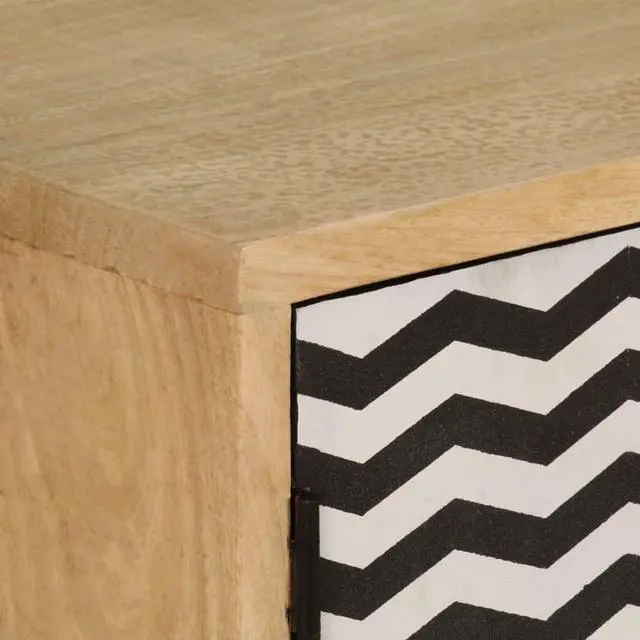 Alt view image 2 of 15 - vidaXL Sideboard Bar Buffet Console Cabinet with Compartments Solid Wood Mango