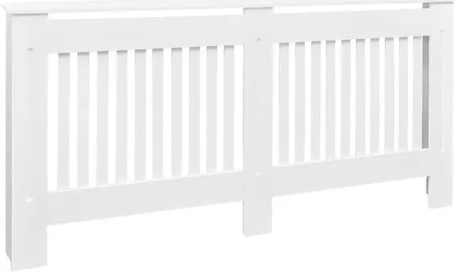 Alt view image 2 of 8 - vidaXL Radiator Cover Radiator Guard for Home Office Heater Cover White MDF