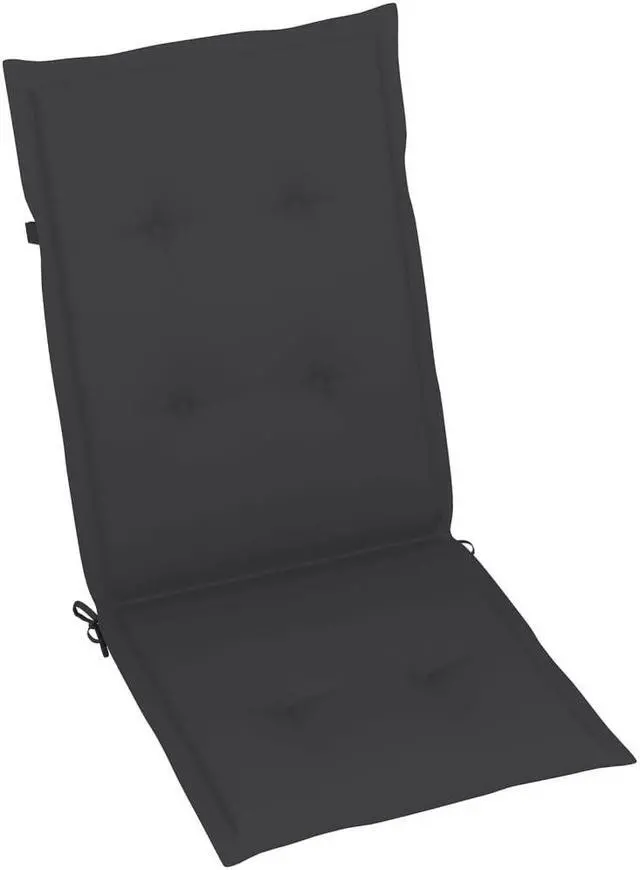 Alt view image 3 of 11 - vidaXL Chair Cushion 4 Pcs Garden High Back Chair Cushion Anthracite Fabric