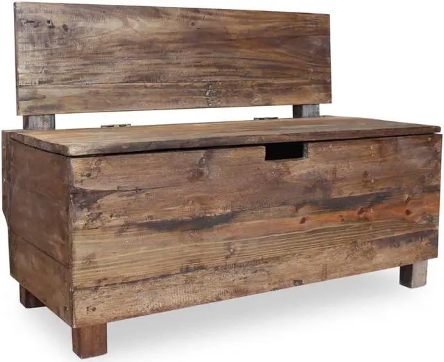 Alt view image 5 of 11 - vidaXL Bench Wooden Bench Entryway Bench with Storage Solid Reclaimed Wood