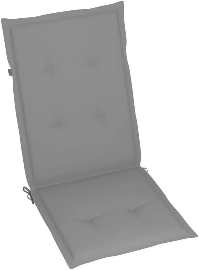 Alt view image 3 of 17 - vidaXL Chair Cushion 2 Pcs Outdoor Garden High Back Chair Cushion Gray Fabric