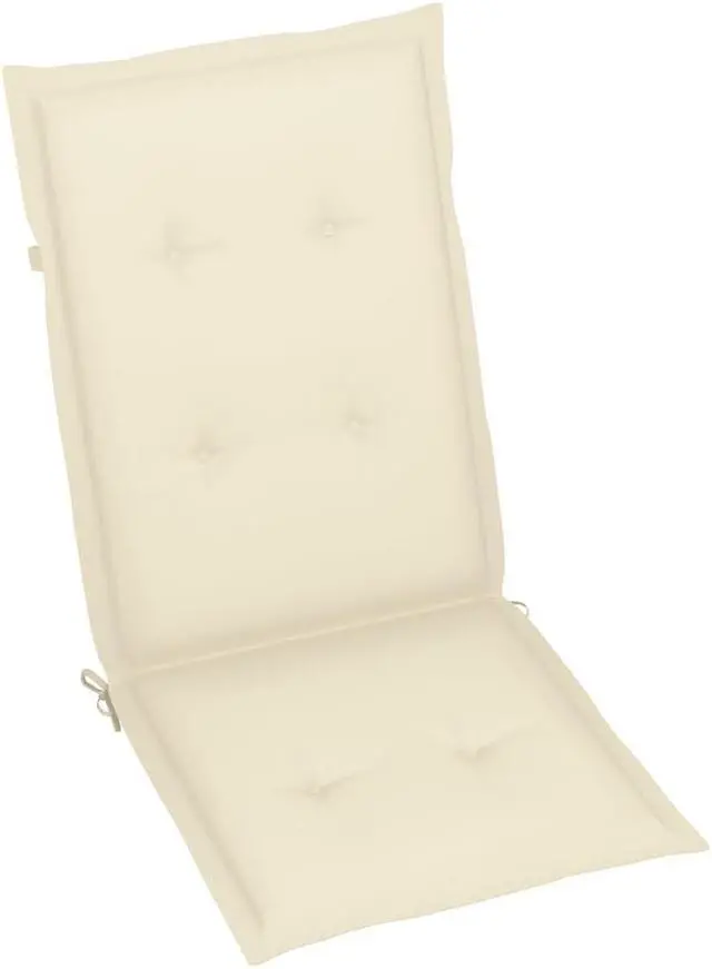 Alt view image 7 of 11 - vidaXL Chair Cushion 2 Pcs Outdoor Garden High Back Chair Cushion Cream Fabric