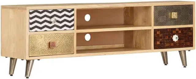 Main image of vidaXL TV Stand TV Unit Sideboard TV Console Media Cabinet Solid Mango Wood
