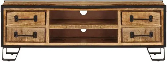 Alt view image 6 of 11 - vidaXL TV Stand TV Unit Sideboard TV Console with Drawers Solid Mango Wood