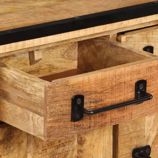 Alt view image 4 of 11 - vidaXL TV Stand TV Unit Sideboard TV Console with Drawers Solid Mango Wood