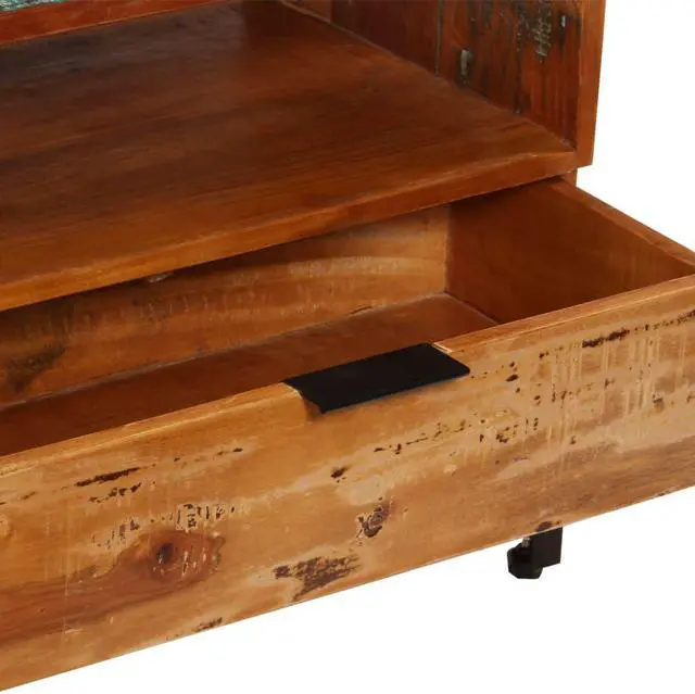 Alt view image 5 of 11 - vidaXL TV Stand Monitor Stand Desktop Stand Console Unit Solid Reclaimed Wood