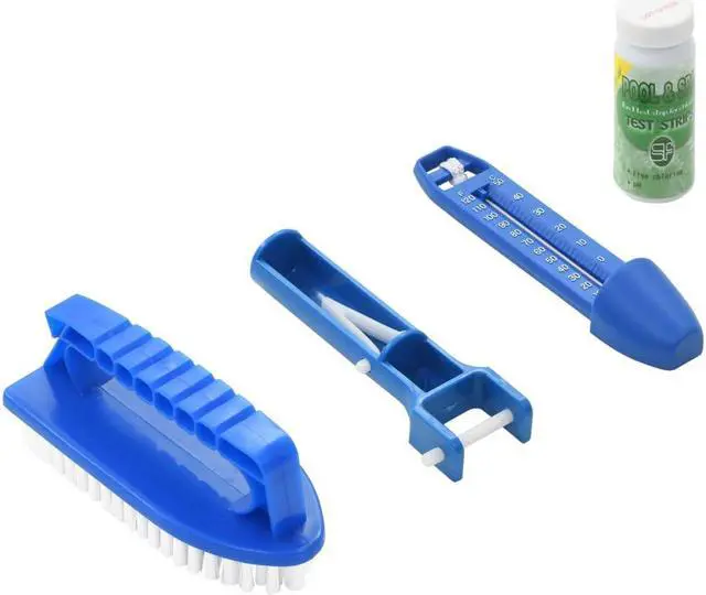 Alt view image 3 of 10 - vidaXL Pool Cleaning Kit Pool Maintenance Kit Care Kit Vacuum Skimmer 9 Piece