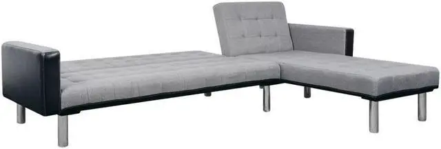 Alt view image 11 of 12 - vidaXL Sofa Bed Convertible Sleeper Sectional Sofa Bed Fabric Black and Gray