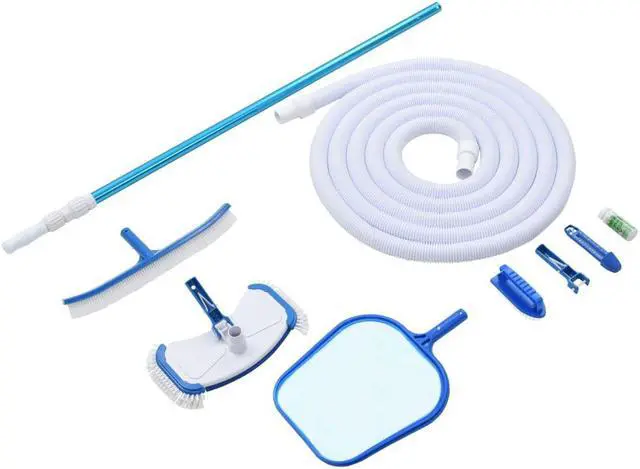 Main image of vidaXL Pool Cleaning Kit Pool Maintenance Kit Care Kit Vacuum Skimmer 9 Piece
