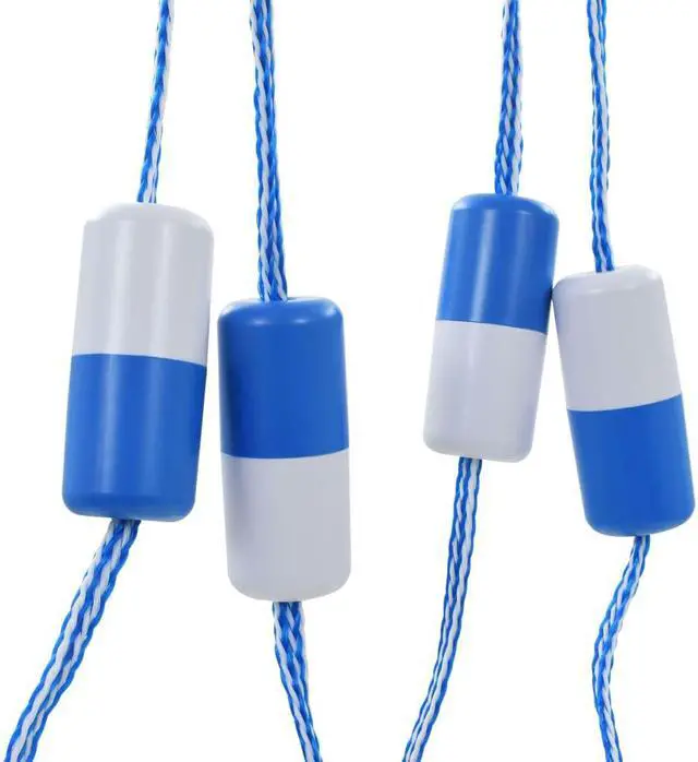 Alt view image 5 of 13 - vidaXL Pool Rope Divider Swimming Pool Rope with 9 Floats and 2 Hooks 6.4'