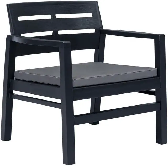 Alt view image 4 of 11 - vidaXL Patio Chair Patio Adirondack Chair for Outdoor Porch Garden Wood Gray