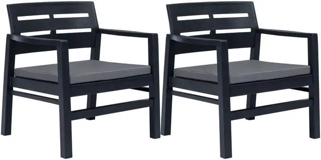 Alt view image 2 of 11 - vidaXL Patio Chair Patio Adirondack Chair for Outdoor Porch Garden Wood Gray