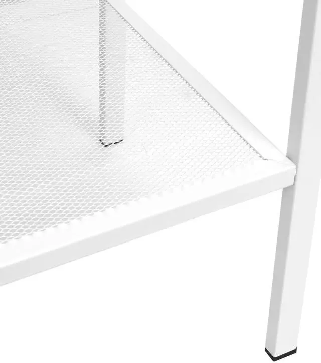 Alt view image 4 of 12 - vidaXL Bookcase 4-Tiers Ladder Bookcase Plant Display Shelving Unit Metal White