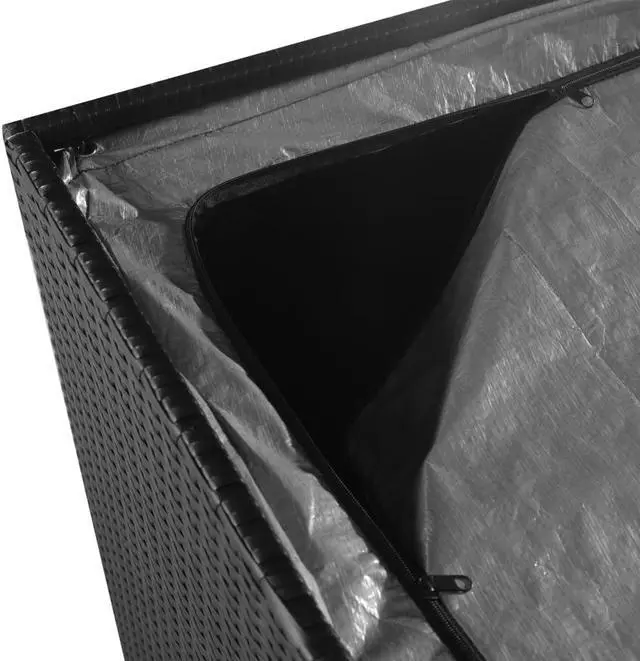 Alt view image 12 of 14 - vidaXL Outdoor Storage Deck Box Chest for Patio Cushions Garden Tools Black
