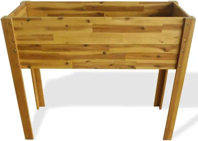 Alt view image 3 of 11 - vidaXL Solid Wood Acacia Raised Garden Raised Bed Flower Bed Outdoor Planter