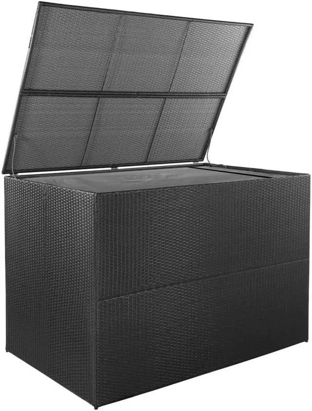 Alt view image 9 of 14 - vidaXL Outdoor Storage Deck Box Chest for Patio Cushions Garden Tools Black