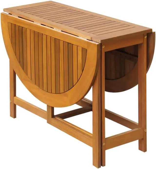 Alt view image 6 of 11 - vidaXL 5 Piece Folding Outdoor Dining Set Solid Acacia Wood