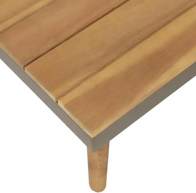 Alt view image 4 of 7 - vidaXL Patio Furniture Set 4 Piece Sofa with Table Solid Acacia Wood Brown