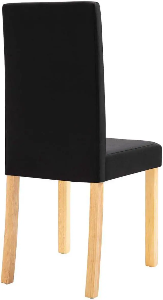 Alt view image 7 of 11 - vidaXL Dining Chairs 2 Pcs Accent Side Chair with Solid Wood Legs Black Fabric