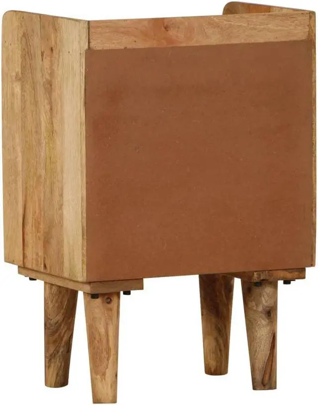 Alt view image 16 of 16 - vidaXL Cabinet Accent Side End Table with Storage Drawers Solid Wood Mango