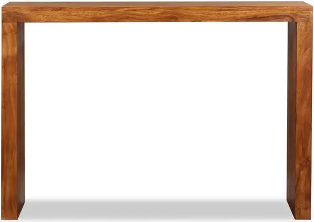 Alt view image 6 of 14 - vidaXL Solid Wood with Honey Finish Console Table 43.3" Accent End Stand